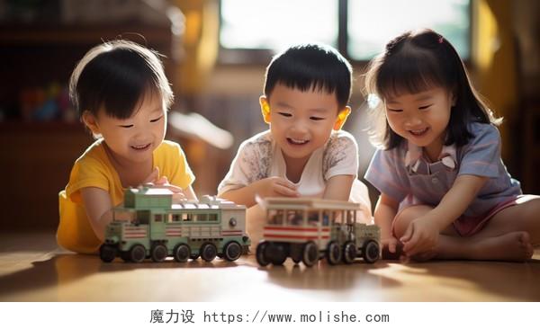 儿童玩具儿童居家场景快乐幸福的未成年儿童小学生笑容嬉戏玩耍